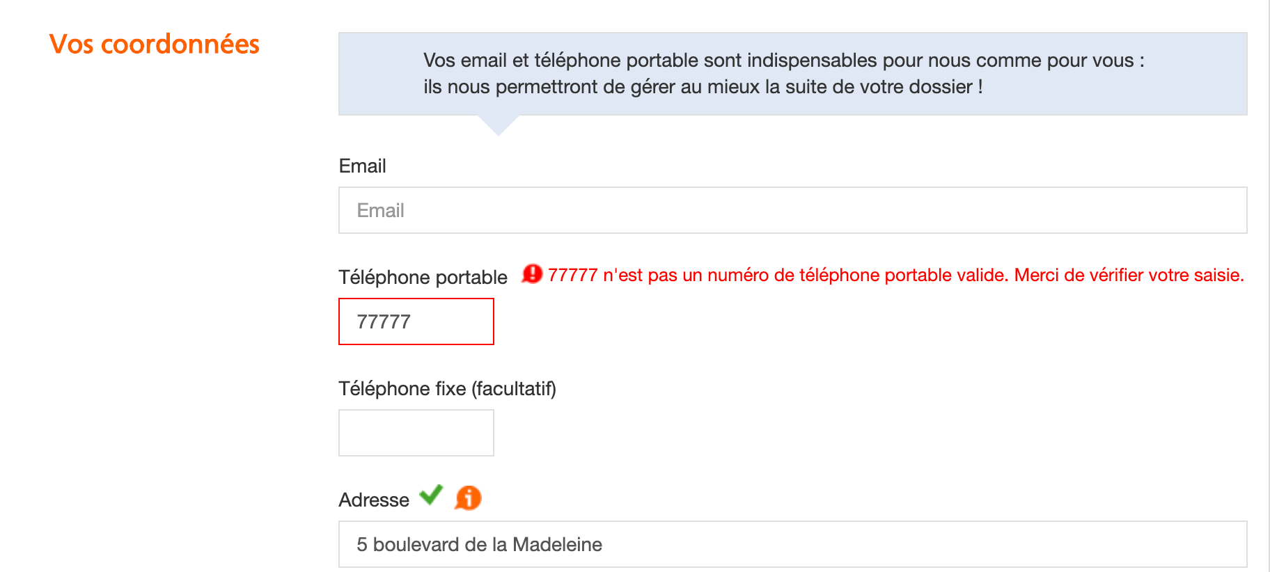 Exemple de gestion à la volée des erreurs par ING