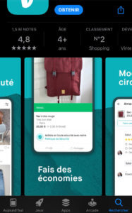 application vinted dans l’app store