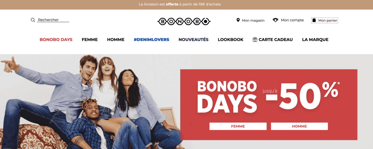 Bonobos, première DNVB en ligne
