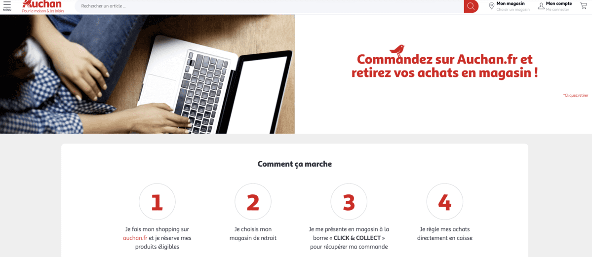 Phygital : le click and collect chez Auchan