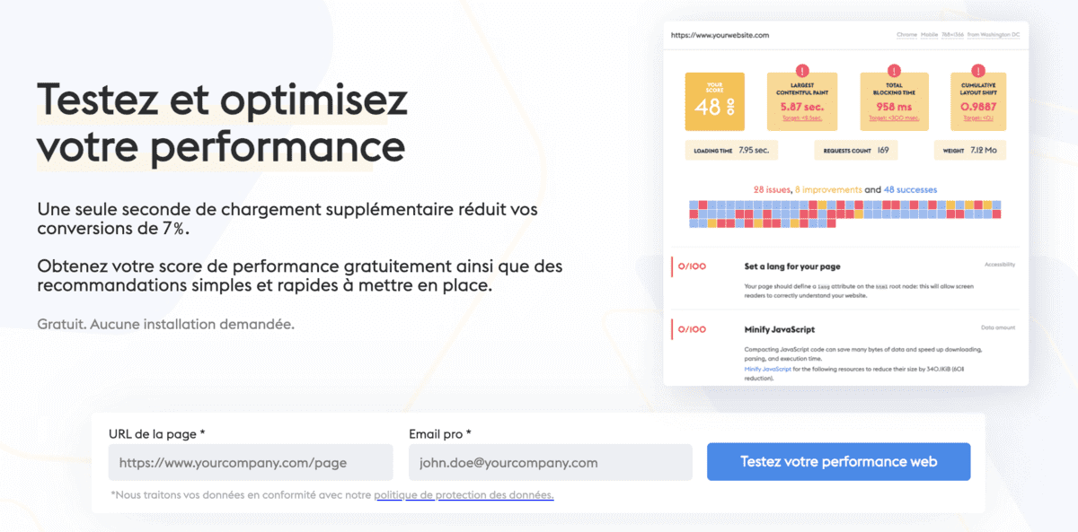 Contentsquare propose un outil de test pour la Web Performance