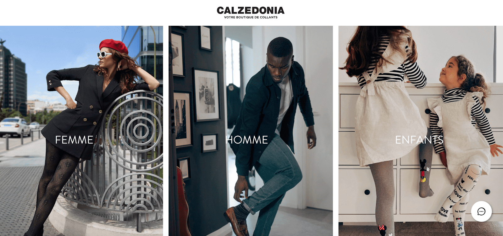 Fidélisation client marketing : la home page Calzedonia