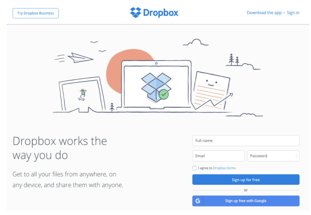 Dropbox CTA