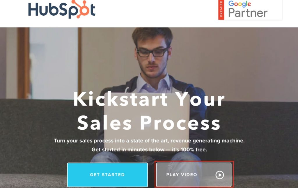 landing page de hubspot