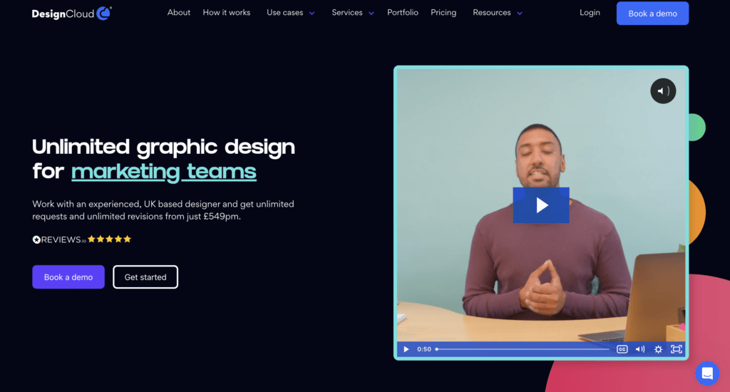 DesignClouds landing page 