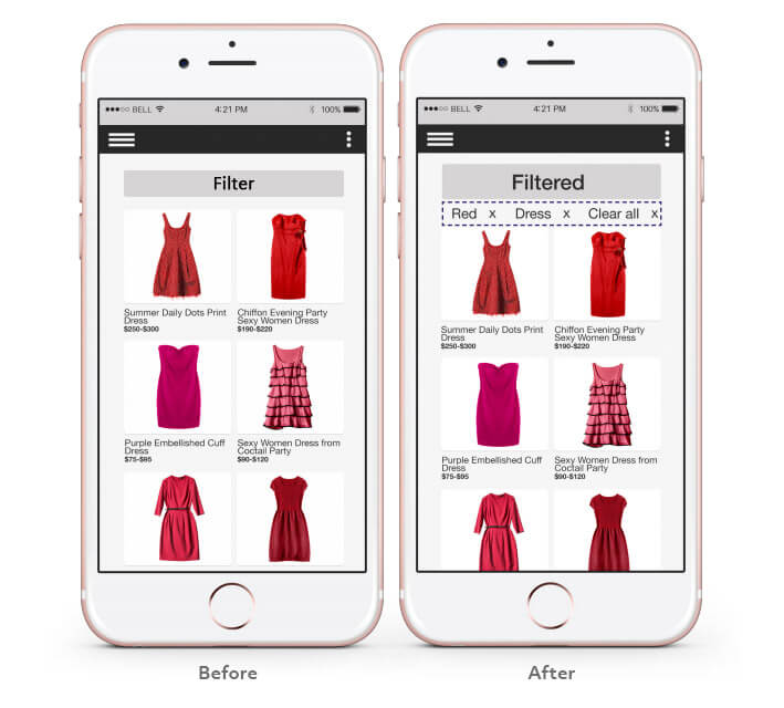 Nike's Mobile Filtering Options – 432 of 487 Filtering Options