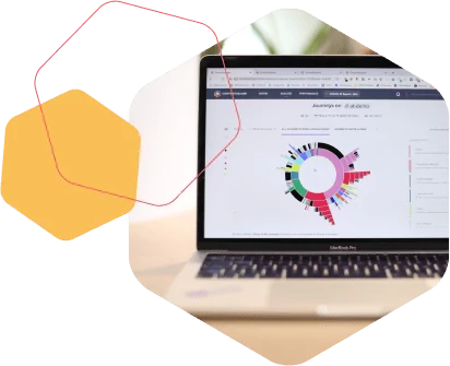 Image of a laptop with Contentsquare customer journey analysis