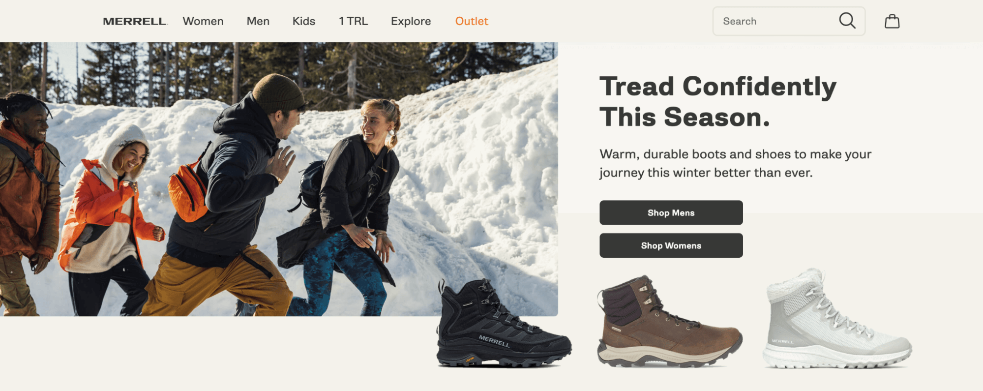 Merrell website optimised using AI Alerts 