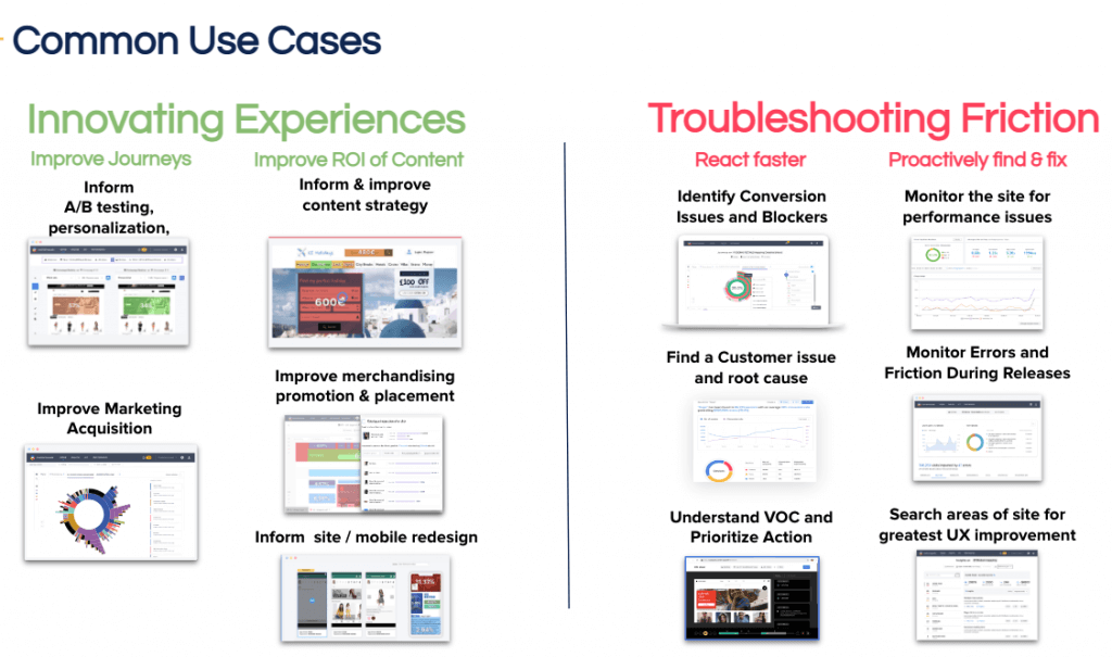 Common use cases of experience analytics