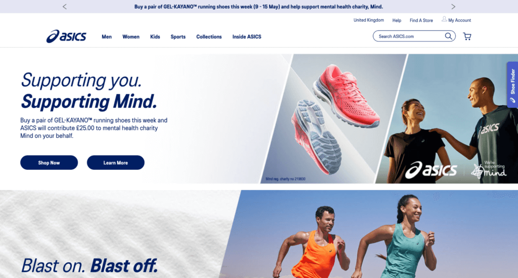 collar Casi muerto Dental Making great strides: How ASICS is gearing up its eCommerce website for  success - Contentsquare