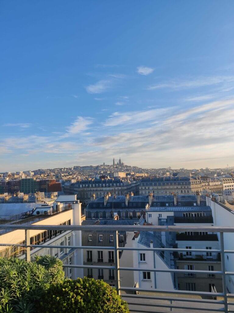 Image of Paris office roof top showing horizon and buildings