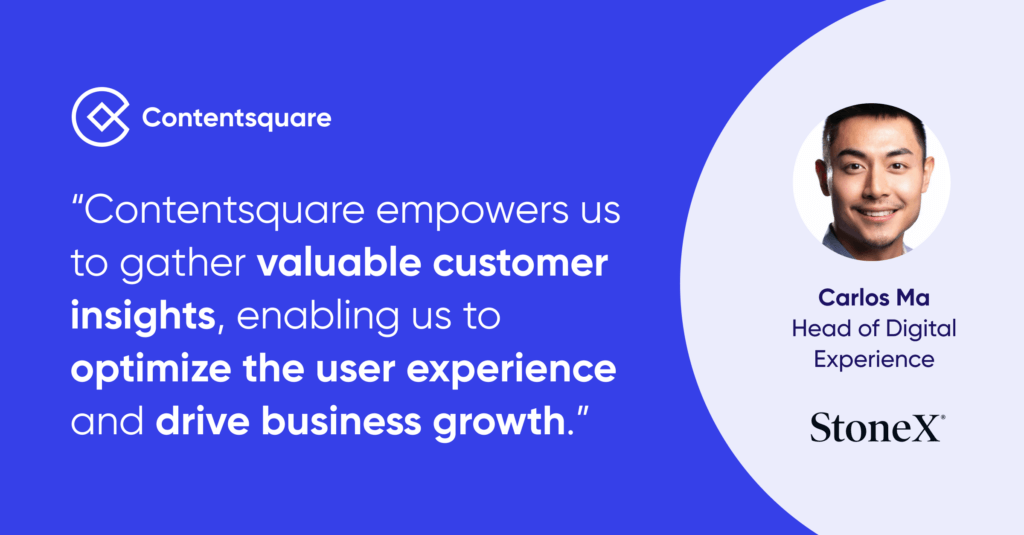 Quote from Head of Digital Experience at StoneX