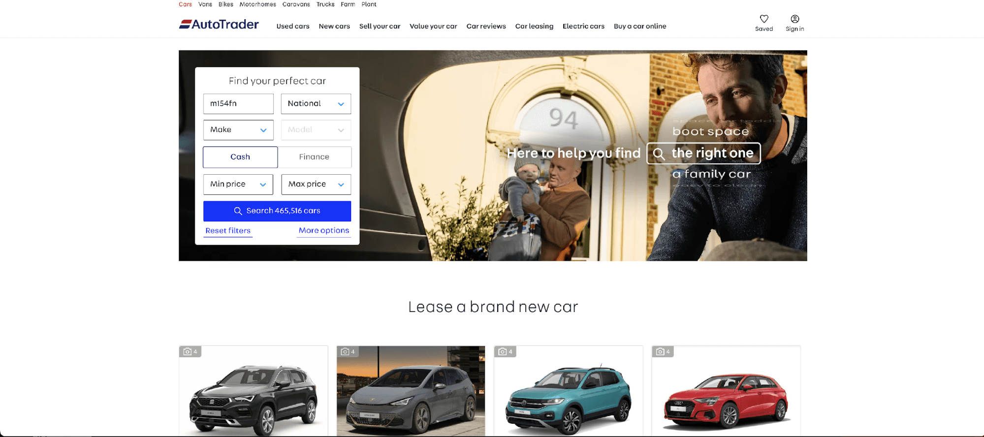 Auto Trader's automotive website 